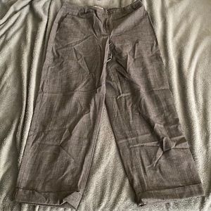 Talbots Cuffed Gray Pinstripe Dress Pants Size 10
